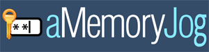 aMemoryJog logo - Blue Background